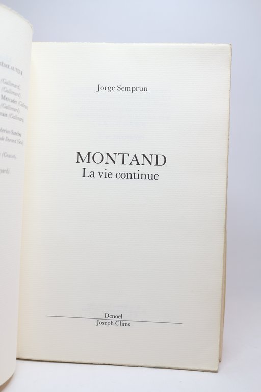 Montand la vie continue
