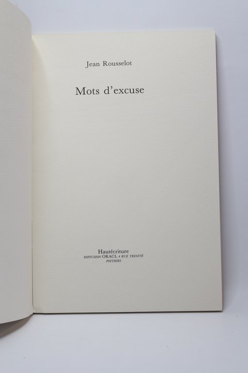 Mots d'excuse.