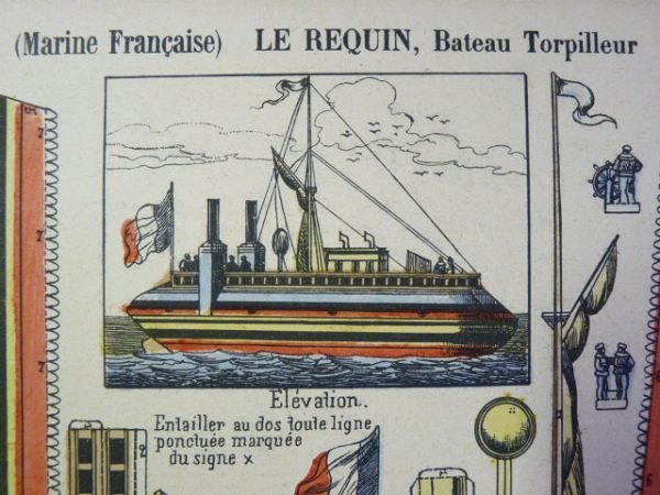 Moyennes constructions (Marine française) : Le REQUIN, Bateau Torpilleur. Imagerie …