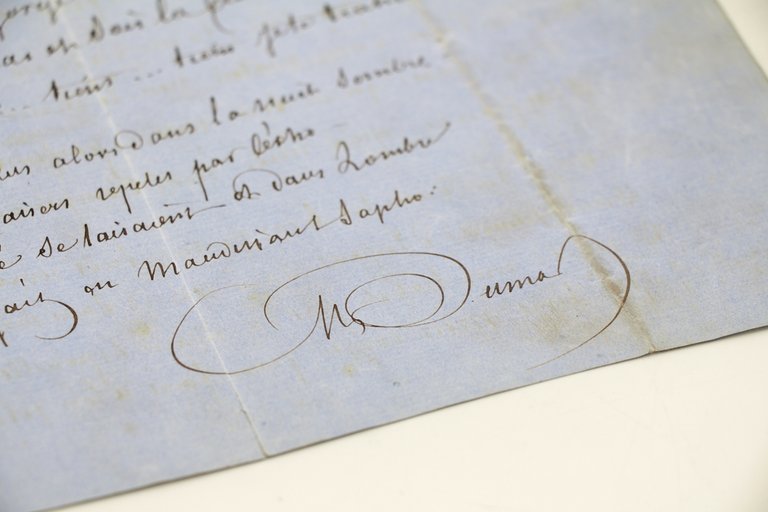 Naïs et Chloé Poème saphique autographe inédit signé d'Alexandre Dumas