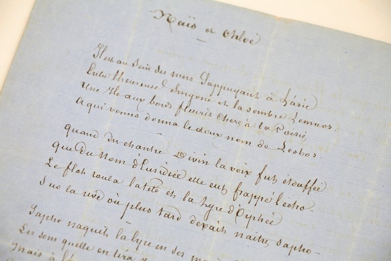 Naïs et Chloé Poème saphique autographe inédit signé d'Alexandre Dumas