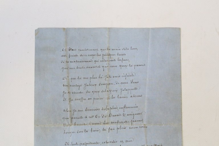 Naïs et Chloé Poème saphique autographe inédit signé d'Alexandre Dumas