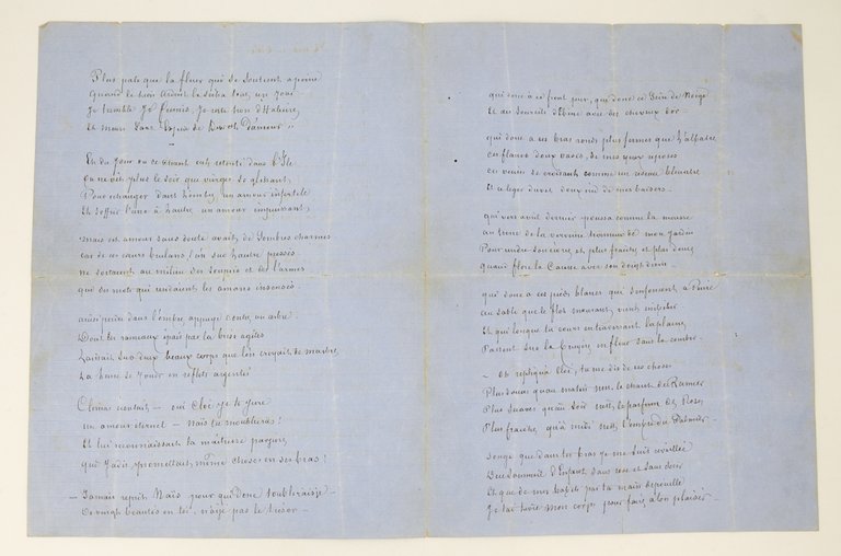 Naïs et Chloé Poème saphique autographe inédit signé d'Alexandre Dumas