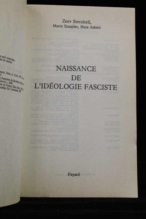 Naissance de l'idéologie fasciste