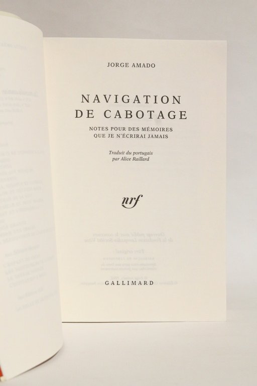 Navigation de cabotage. Notes pour les mémoires que je n'écrirai …