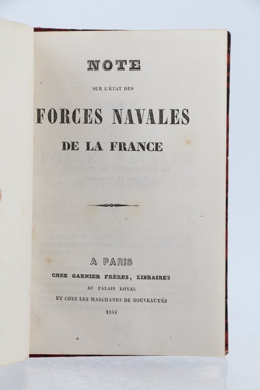 Note sur l'état des forces navales de la France