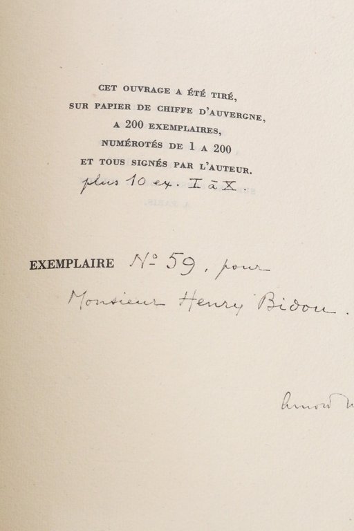 Notes bibliographiques sur l'oeuvre d'André Gide