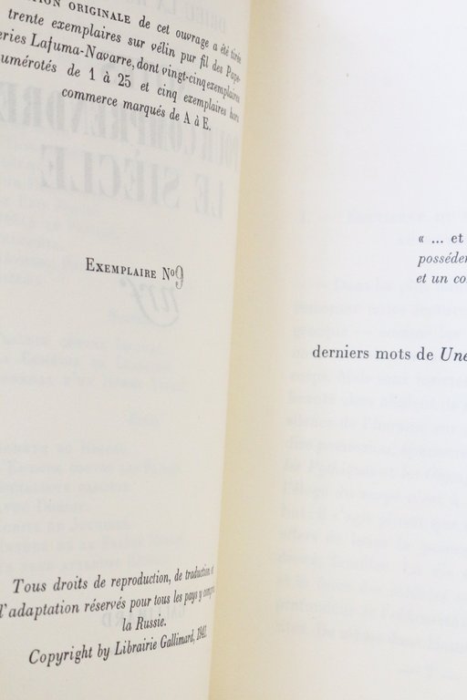 Notes pour comprendre le siècle