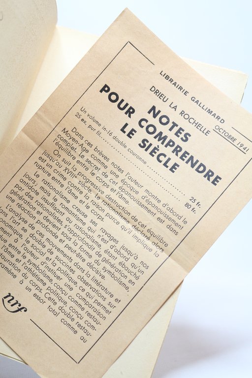 Notes pour comprendre le siècle