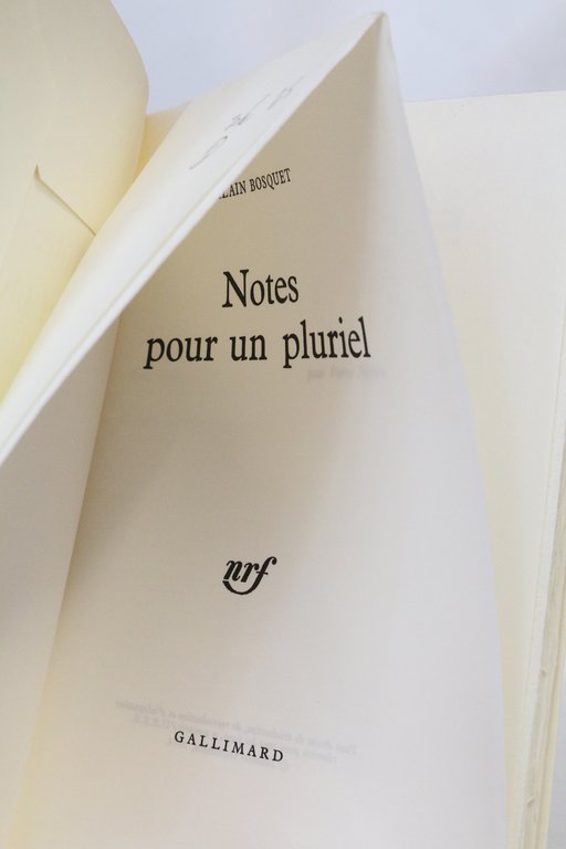 Notes pour un pluriel