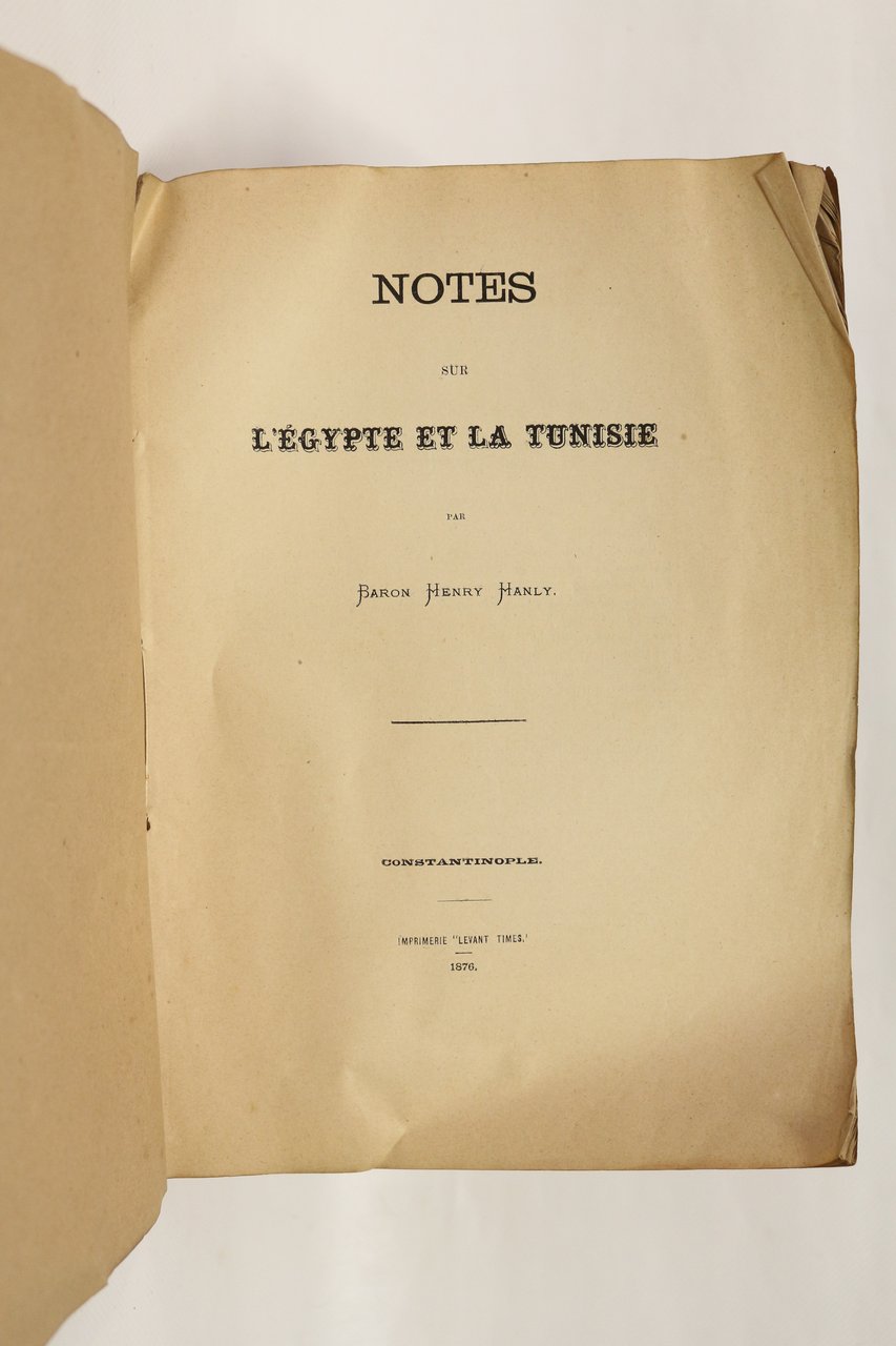 Notes sur l'Egypte et la Tunisie