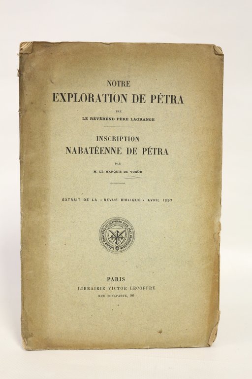 Notre expédition de Pétra. - Inscription nabatéenne de Pétra