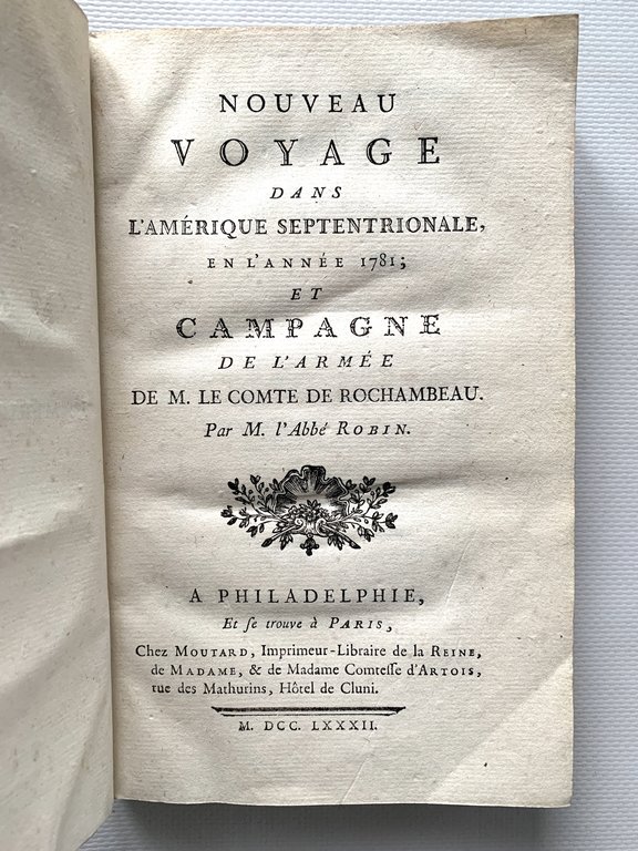 Nouveau voyage dans l'Amérique septentrionale, en l'année 1781