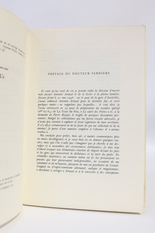 Nouveaux écrits de Rodez, lettres au docteur Ferdière et autres …