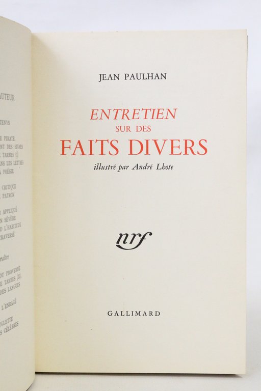 Nouveaux entretiens sur les faits divers