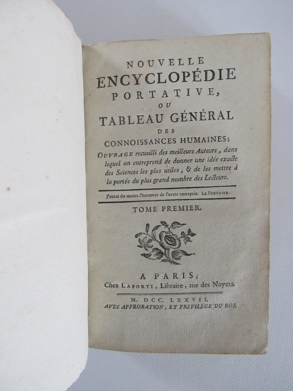 Nouvelle encyclopédie portative, ou tableau général des connaissances humaines