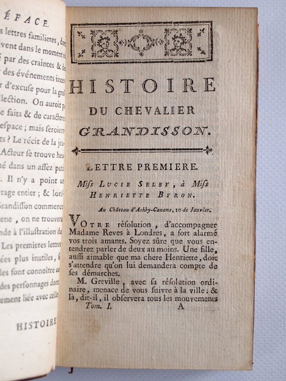 Nouvelles lettres angloises, ou Histoire du Chevalier Grandisson