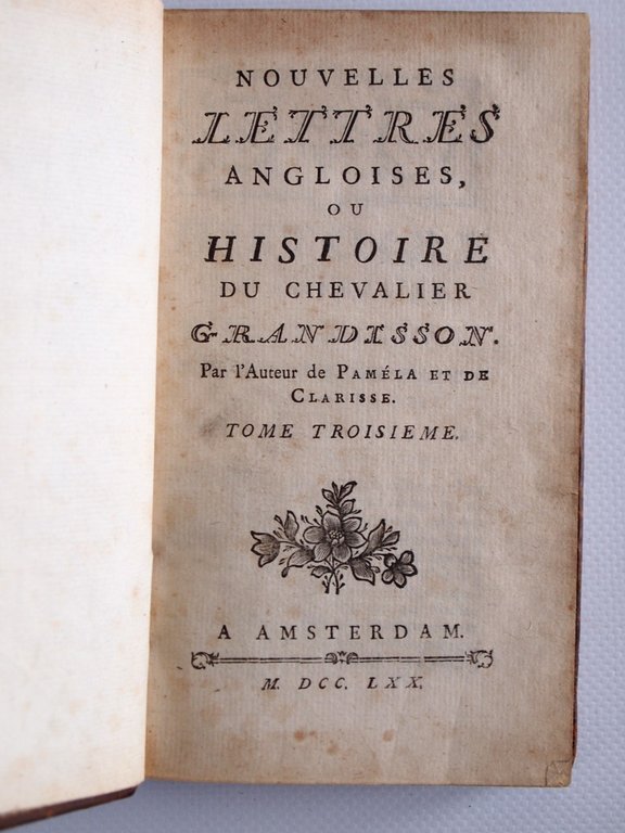 Nouvelles lettres angloises, ou Histoire du Chevalier Grandisson