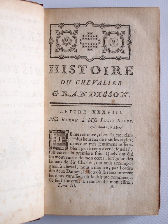 Nouvelles lettres angloises, ou Histoire du Chevalier Grandisson