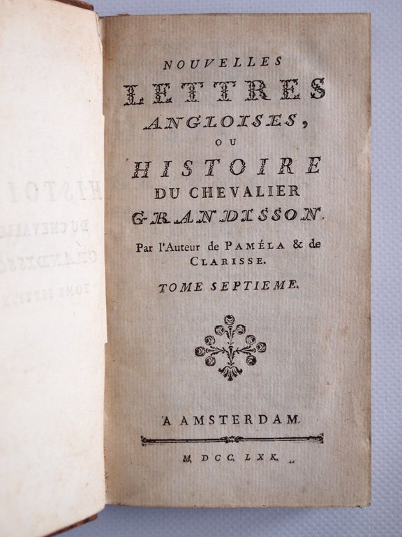 Nouvelles lettres angloises, ou Histoire du Chevalier Grandisson