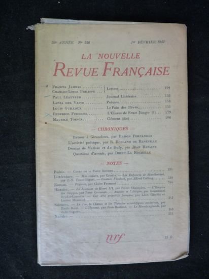 Nrf N°336 de la 30ème année