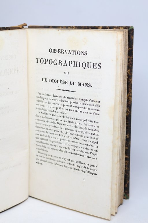 Observations topographiques sur le diocèse du Mans. - Supplément à …