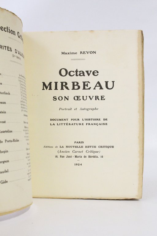 Octave Mirbeau son oeuvre