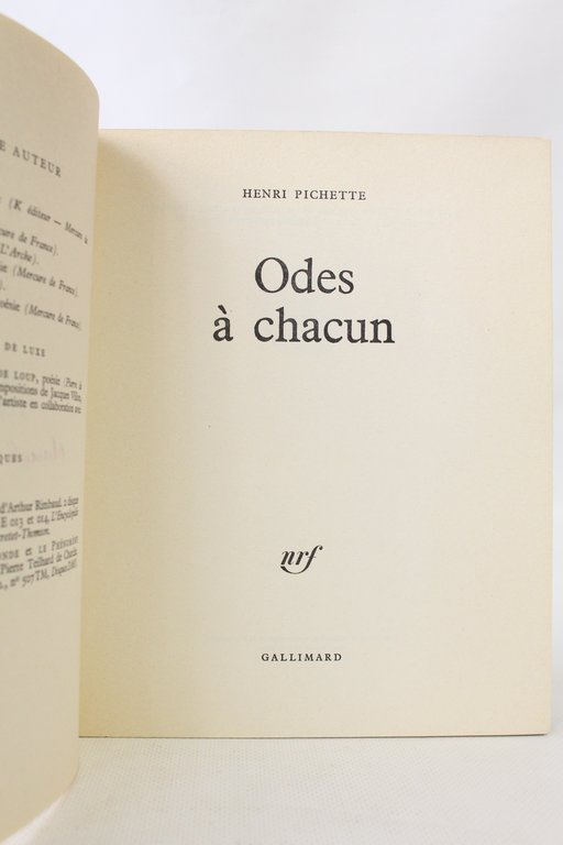 Odes à chacun