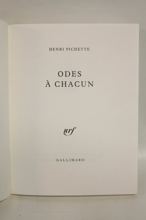 Odes à chacun