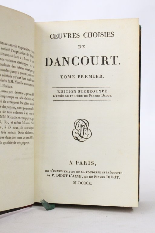 Oeuves choisies de Dancourt