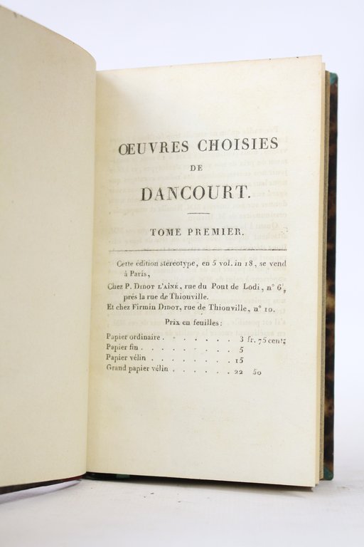 Oeuves choisies de Dancourt