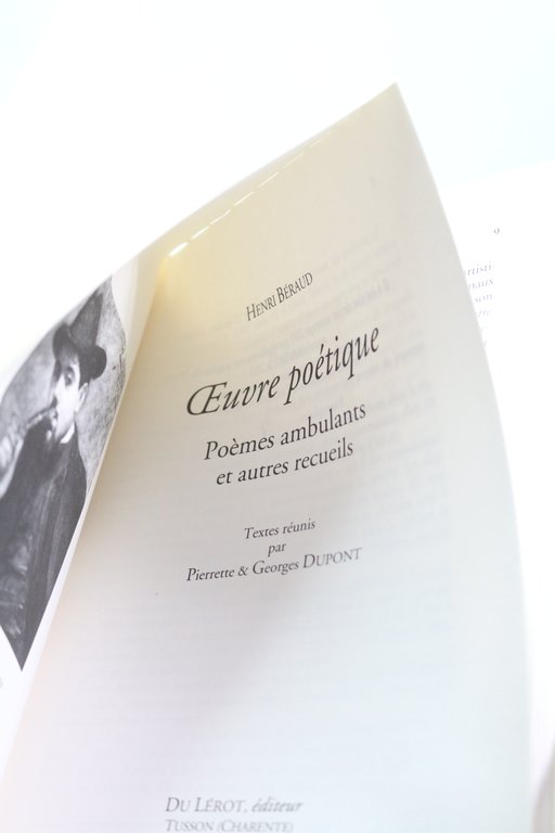 Oeuvre poétique, poèmes ambulants et autres recueils