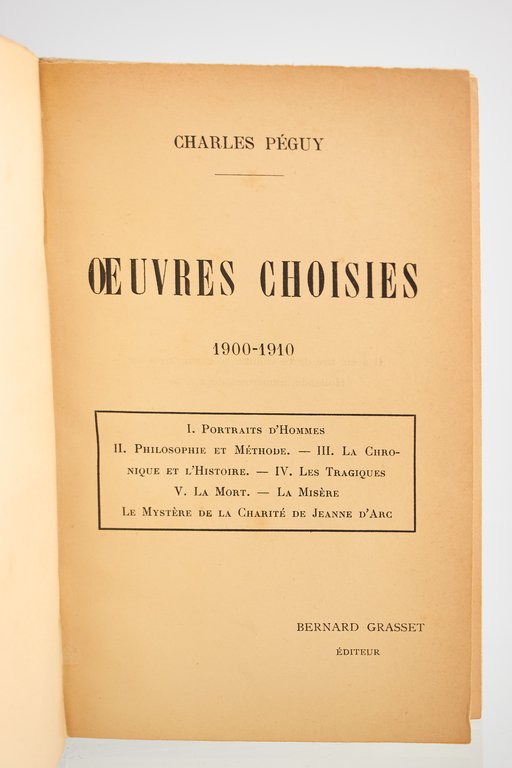 Oeuvres choisies 1900-1910