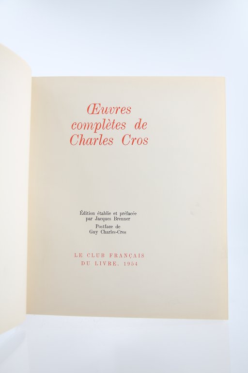 Oeuvres complètes