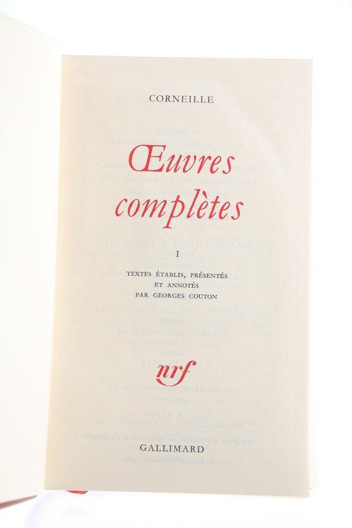 Oeuvres complètes I & II. Complet en deux volumes
