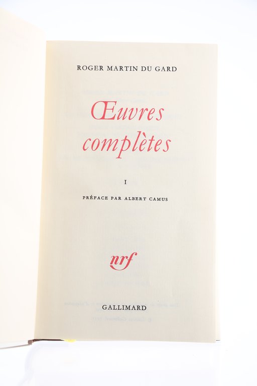 Oeuvres complètes, volume I