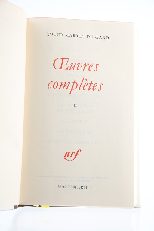 Oeuvres complètes, volume II