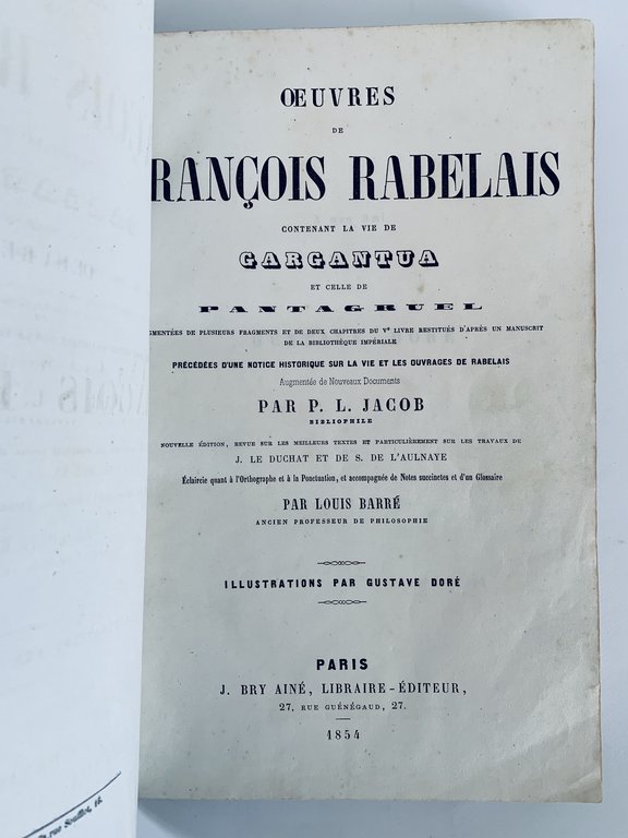 Oeuvres de François Rabelais contenant la vie de Gargantua et …