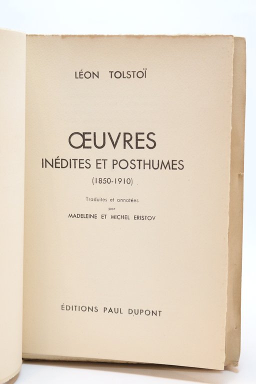 Oeuvres inédites et posthumes (1850-1910)