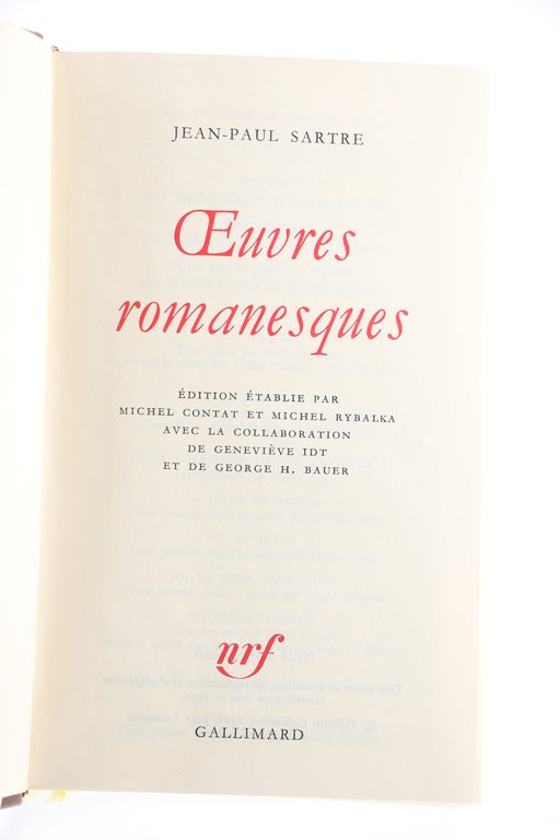Oeuvres romanesques
