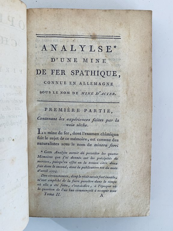 Opuscules chimiques
