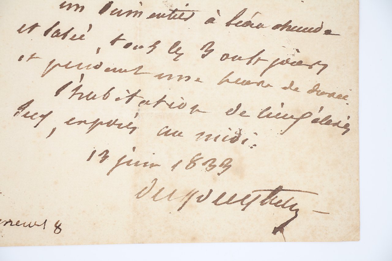 Ordonnance autographe signée