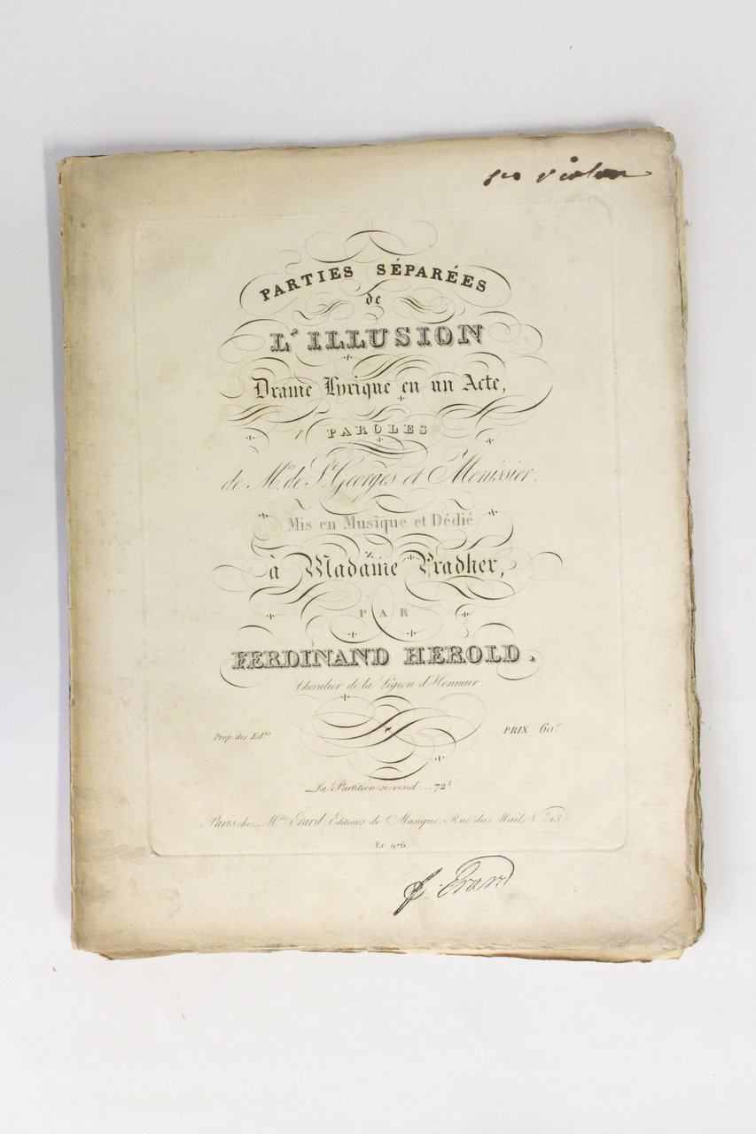Partie de violon 1 de l'Illusion, drame lyrique en un …