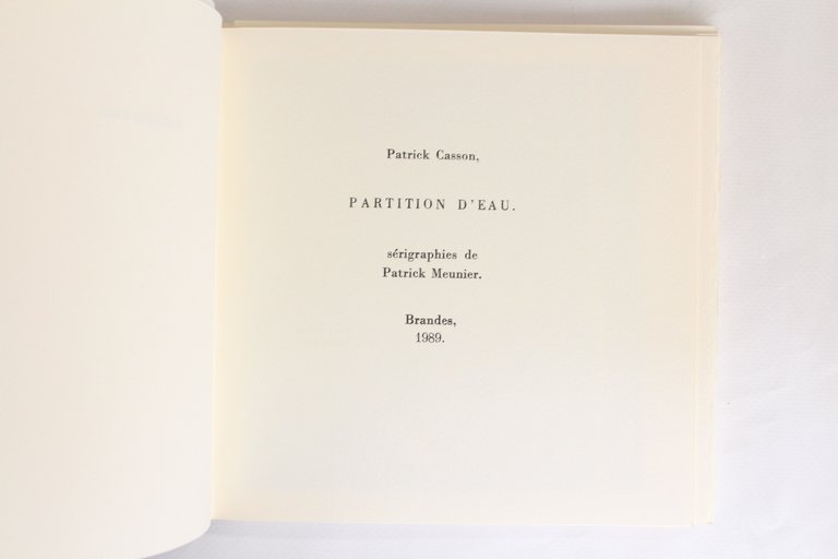 Partition d'eau