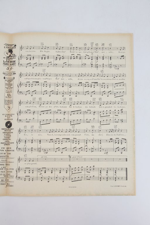 Partition piano et chant "Les Nouveaux Succès de Maurice Chevalier …