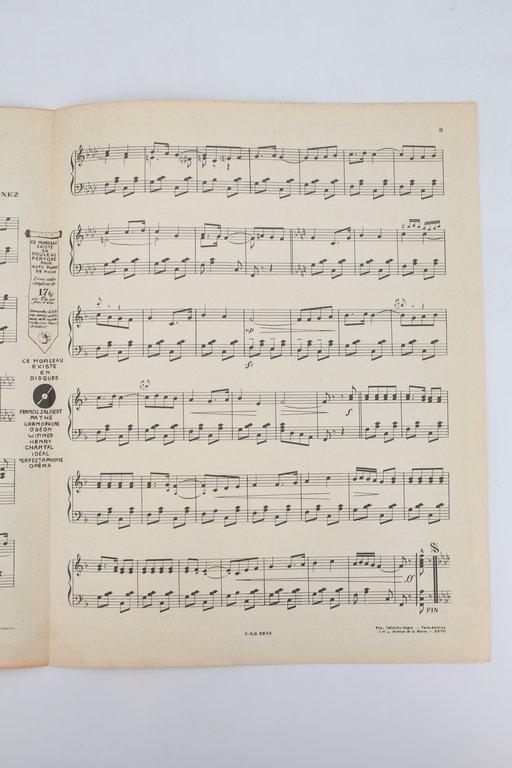 Partition pour piano "La hija del carcelero - La fille …