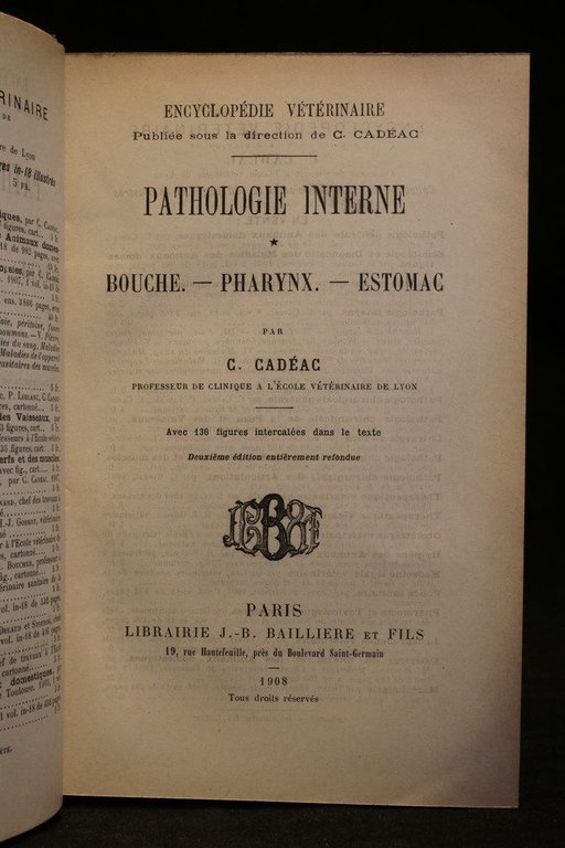 Pathologie interne : bouche-pharynx-estomac