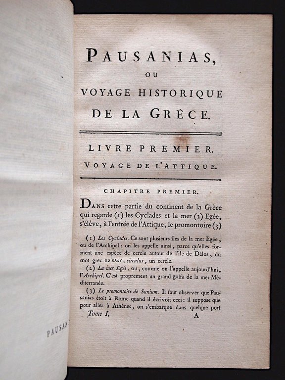 Pausanias, ou voyage historique de la Grece