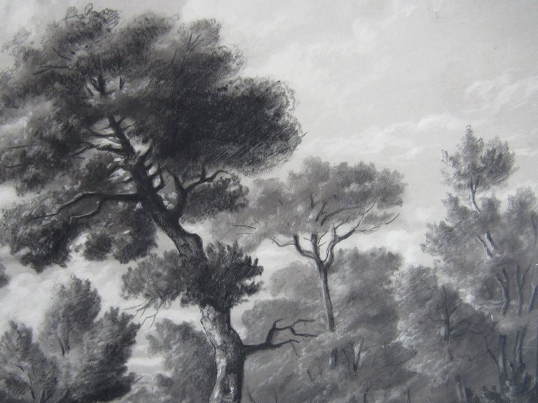 Paysage lacustre avec pêcheur