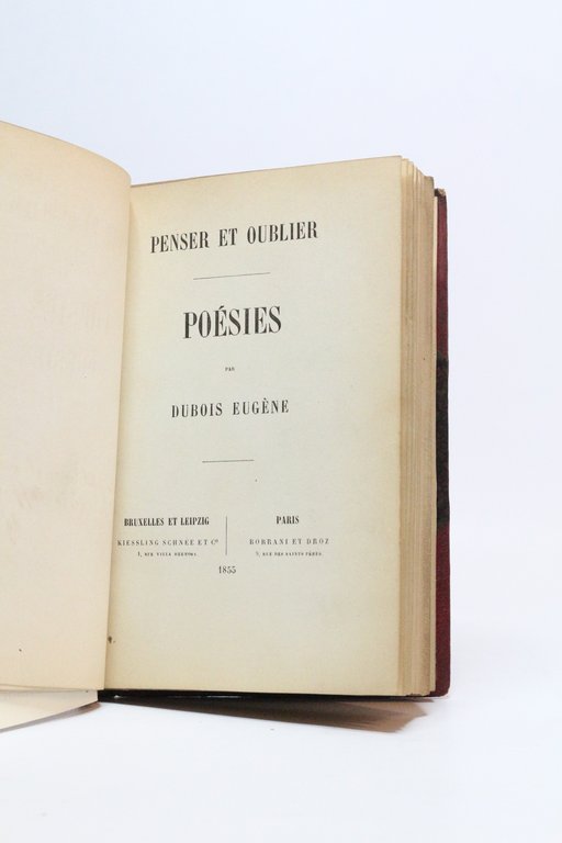 Penser et oublier. Poésies